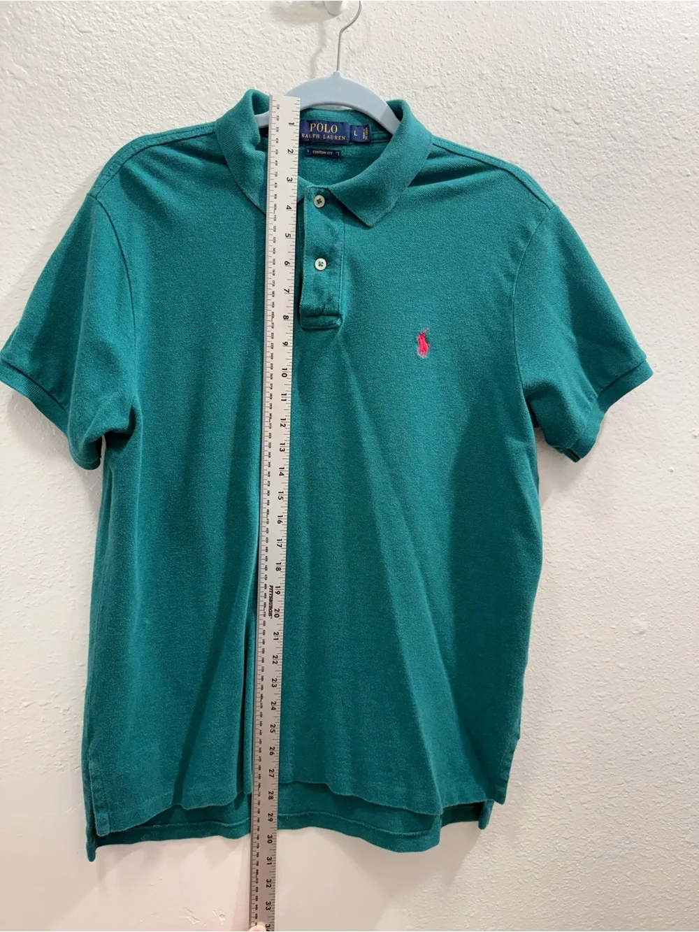 Polo Ralph Lauren Mens Green Short-Sleeve Iconic Mesh Polo Custom Fit Medium